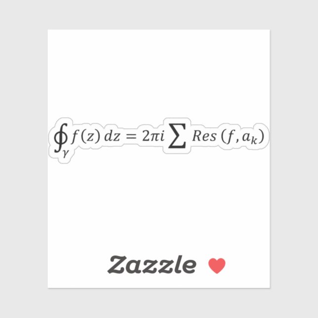Adesivo Teorema Dos Resíduos De Análise Complexa - Cálculo (Folha)