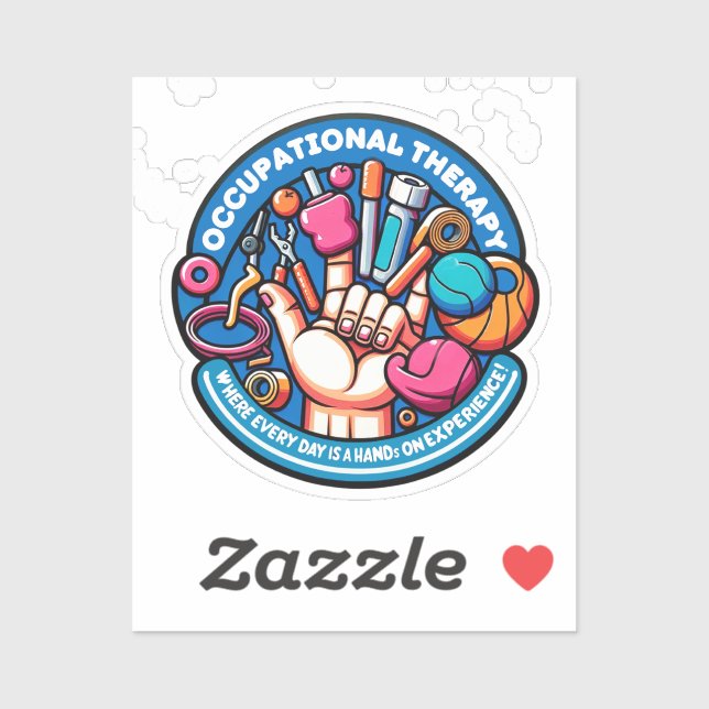 Adesivo Terapêutica Mão-a-Mão - Terapêutica Ocupacional (Folha)