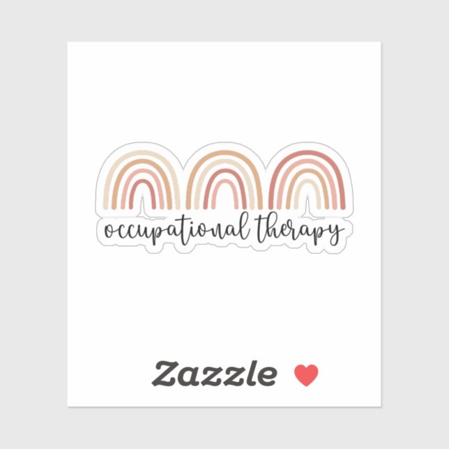 Adesivo Terapêutica Ocupacional Bonita OT Arco-Íris (Folha)