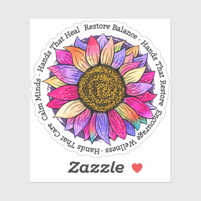 Adesivo Terapia de Massagem, Reiki e Reflexologia (Folha)