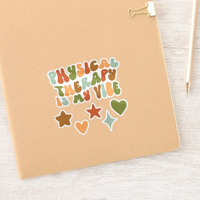 Adesivo Terapia Física De Groovy É O Meu Viciado, PT (Notebook)