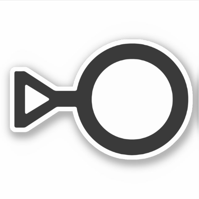 Adesivo Terceiro símbolo de gênero (Frente)