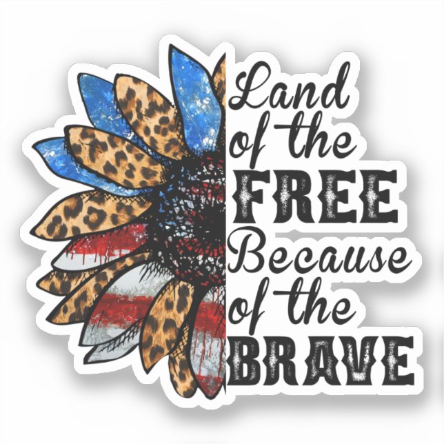 Adesivo Terra dos Libertos de Girassol Por Causa do Brave (Frente)