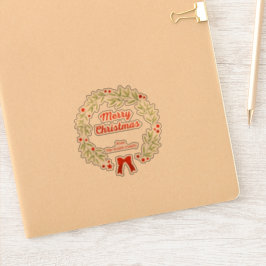 Adesivo Terra e estrelas de Natal elegantes