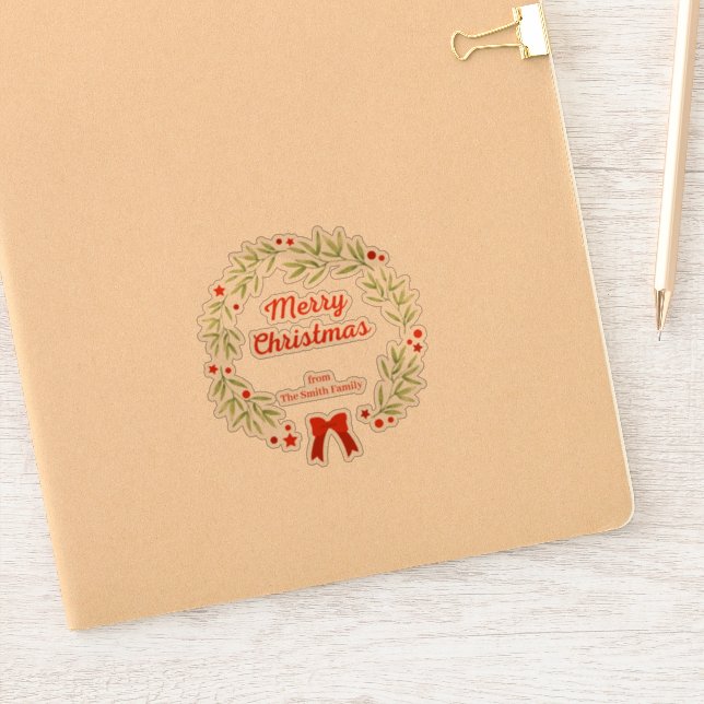 Adesivo Terra e estrelas de Natal elegantes (Notebook)