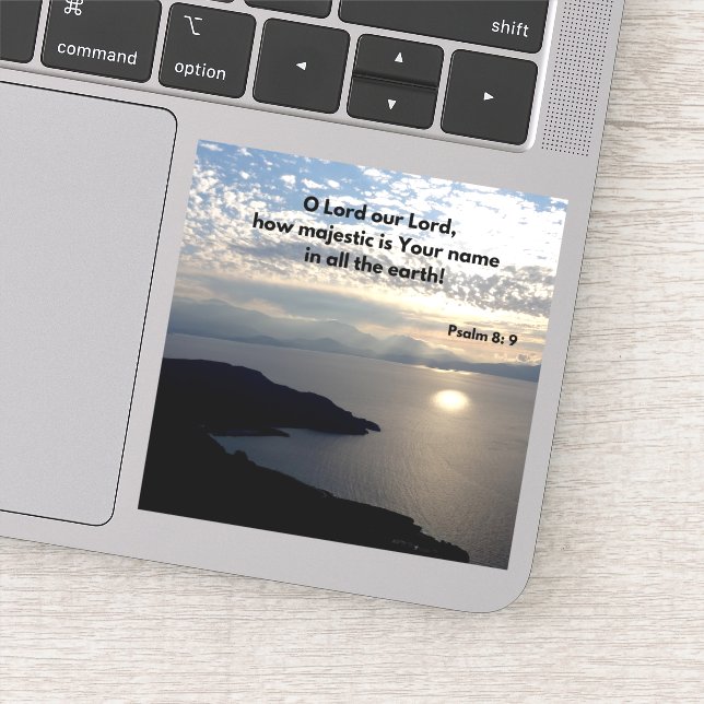 Adesivo Terra e nome majestosos de Deus, Salmo 8:9 (Detalhe)