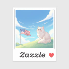 Adesivo Terra Que Eu Amo - Gato Patriótico