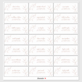 Adesivo Terracotta Burnt Orange Botanical Guest Address (E