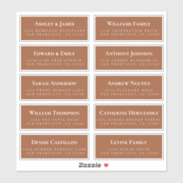 Adesivo Terracotta Guest Address Labels ORDER 6" ou 8"!
