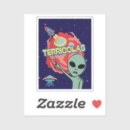 Adesivo terricolas - medo alienígena dos humanos