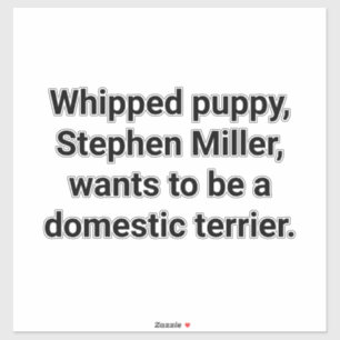 Adesivo Terrier do Estado Stephen Miller Hankamer Artjunkh