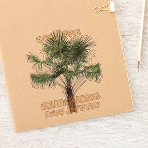 Adesivo Território da Carolina do Sul Árvore do Palmetto