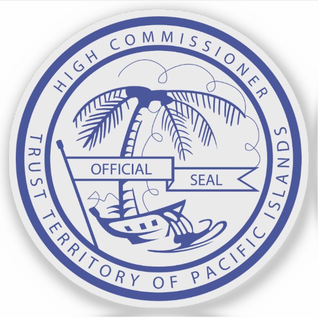Adesivo Território Fiduciário das Ilhas do Pacífico (Frente)