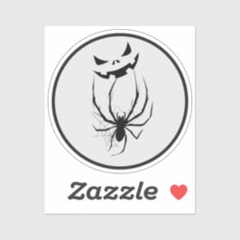 Adesivo Terror de Teia de Aranha Preta e Branca de Hallowe