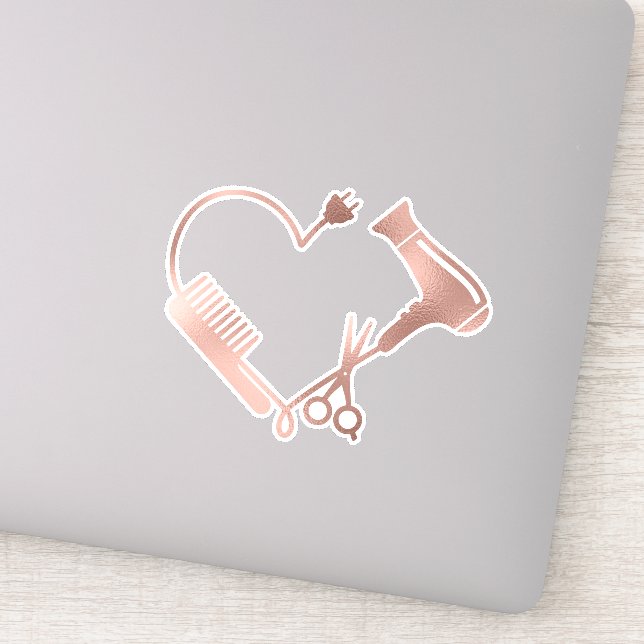 Adesivo Tesoura De Estilos De Cabelo Cardíaco Salon Hairdr (Detalhe)