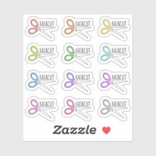 Adesivo Tesoura Haircut Reminder Salon Planner Bujo