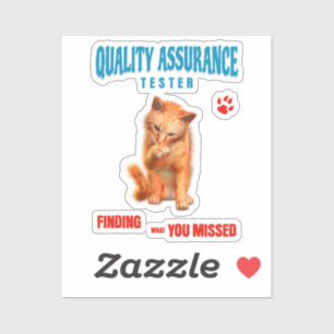 Adesivo Testador de QA Humor de Gato