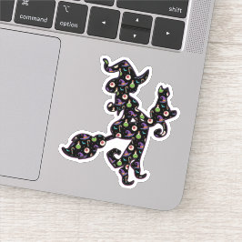 Adesivo Testemunha E Gato, Humor De Halloween