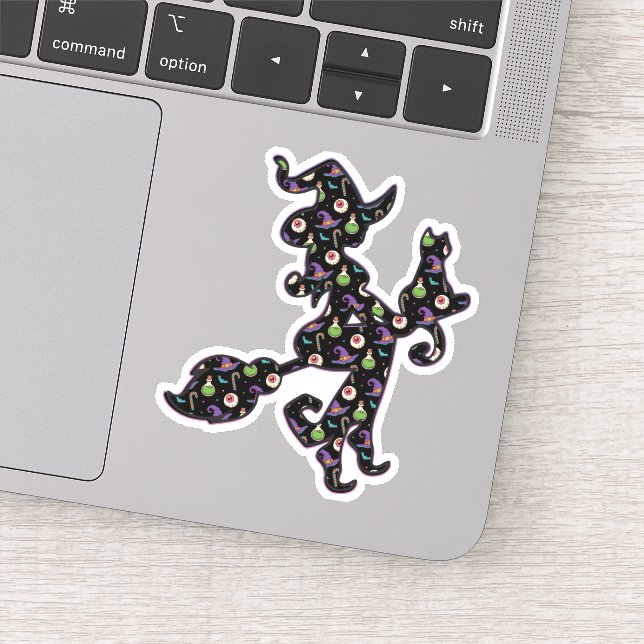 Adesivo Testemunha E Gato, Humor De Halloween (Detalhe)