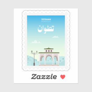 Adesivo Tetouan Marrocos Selo Postal Viagem