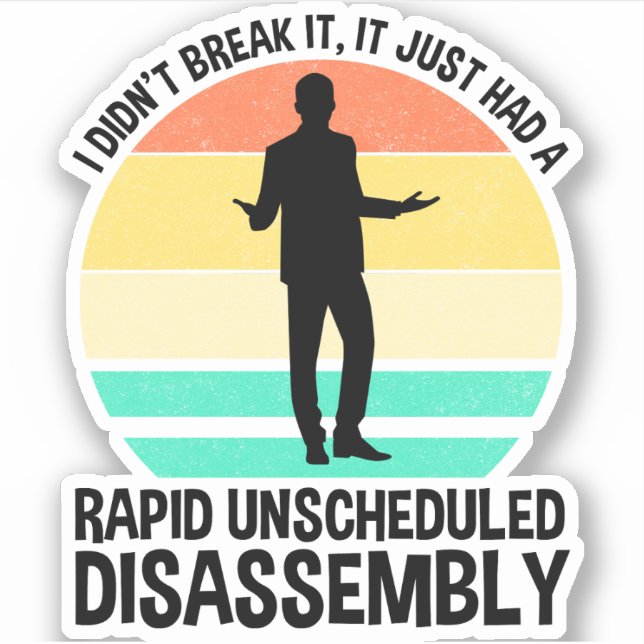 Adesivo Teve Uma Desmontagem Rápida Não Programada (Frente)