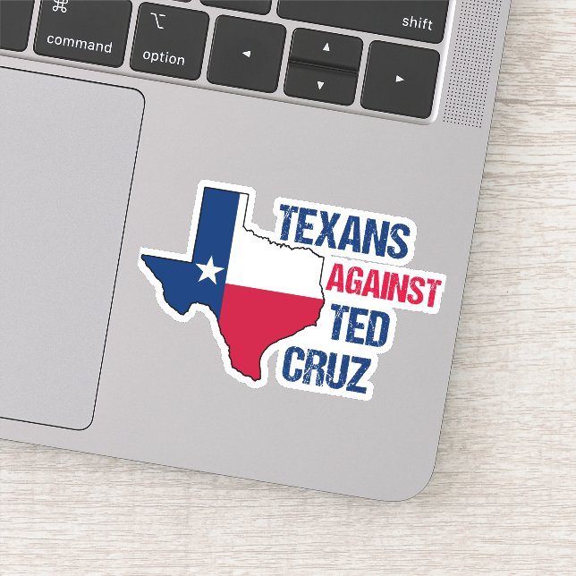 Adesivo Texanos contra o Laptop Ted Cruz (Detalhe)