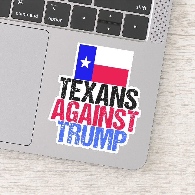 Adesivo Texanos contra o Laptop Trump Texas Democrat (Detalhe)