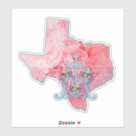 ADESIVO TEXAS BLESSED VIRGIN MARY RELIGIOUS MARIAN CROSS