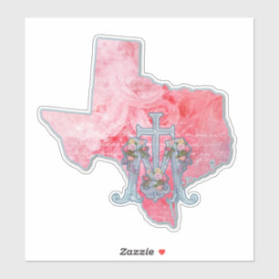 ADESIVO TEXAS BLESSED VIRGIN MARY RELIGIOUS MARIAN CROSS