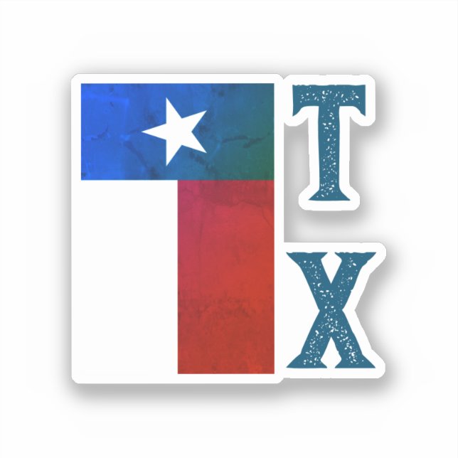 Adesivo Texas Flag (vertical) (Frente)