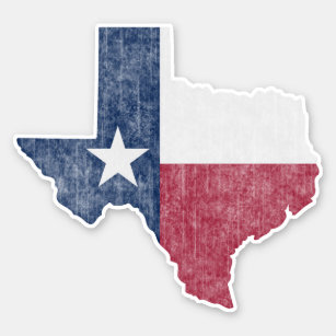 Adesivo Texas Lone Star Vintage Austin Dallas Houston