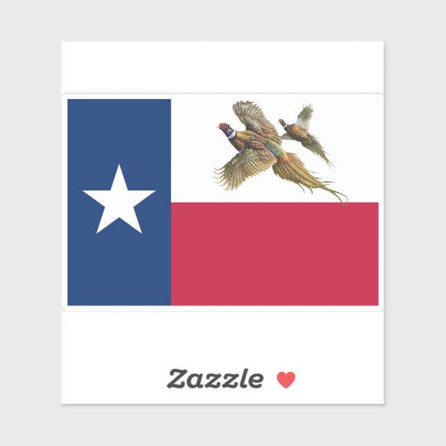 Adesivo Texas Pheasant Flag (Folha)