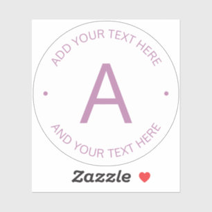 Adesivo Texto Circular Básico Moderno   Puro claro