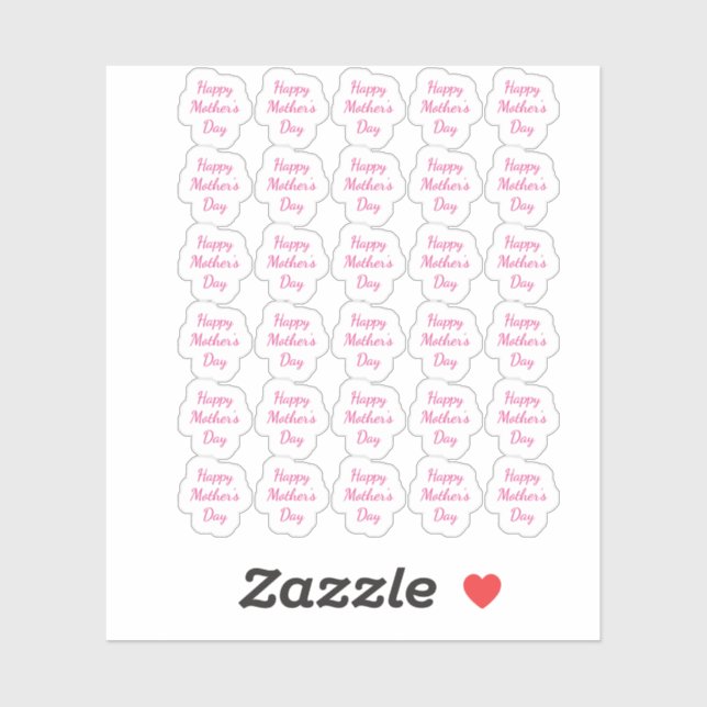 Adesivo Texto de Mensagem Personalizada do Dia de as mães  (Folha)