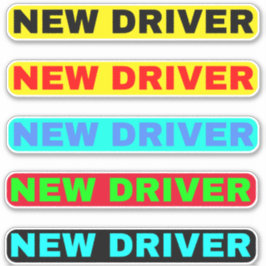 Adesivo Texto de Novo Motorista - Novo Motorista Simples