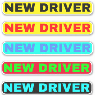 Adesivo Texto de Novo Motorista - Novo Motorista Simples