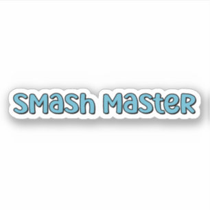 Adesivo Texto do Seletor do Azul-Mestre do Smash