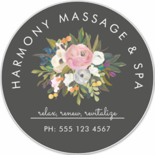 Adesivo Texto Floral Elegante Blisado Botânico Curvo   Pre