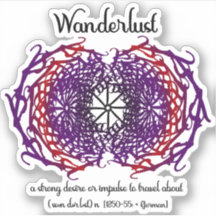 Texto Gráfico Wanderlust Texto Mandala + Palavra S