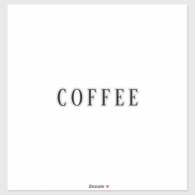Adesivo Texto Personalizado Café Festa Simples Legal (Folha)