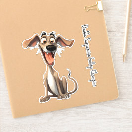 Adesivo Texto personalizado, 🐶crazy 🤪 whippet