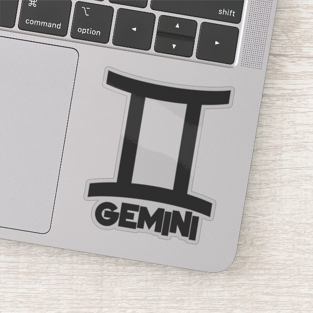 Adesivo Texto Personalizado do Sinal Zodiodócópio Gemini N (Detalhe)