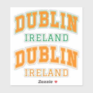 Adesivo Texto personalizado Dublin Irlanda