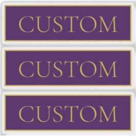 Adesivo Texto Personalizável Elegante | Dourado e profundo