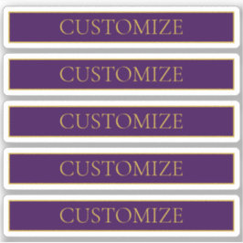 Adesivo Texto Personalizável Elegante | Dourado e profundo