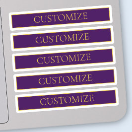 Adesivo Texto Personalizável Elegante | Dourado e profundo