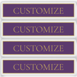 Adesivo Texto Personalizável Elegante | Dourado e profundo