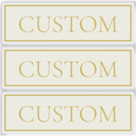 Adesivo Texto Personalizável Elegante Simples | Branco Dou