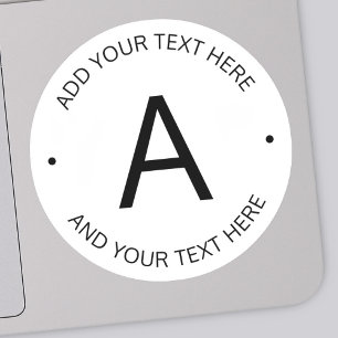 Adesivo Texto Personalizável Simples Transparente com p