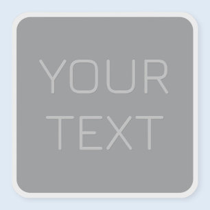 Adesivo Texto simples com aparência tridimensional Cinza
